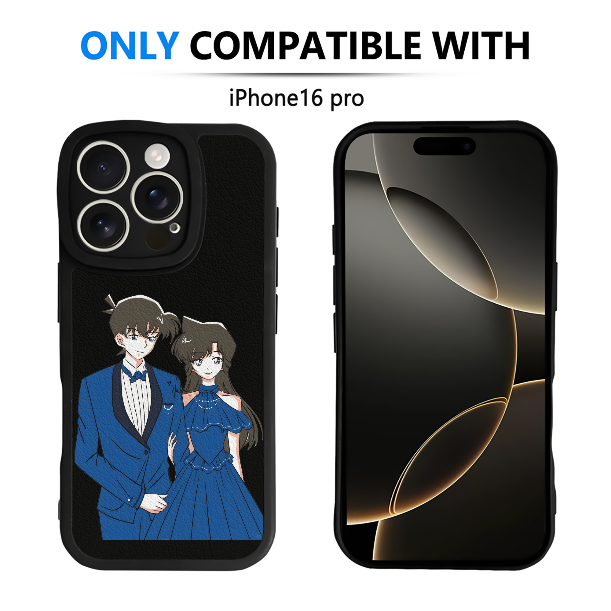 （画像用） 名探偵コナン 江戸川 コナン Detective Conan Conan Edogawa 【iPhone 16シリーズ対応】シリコンスマホケース（レザー調） 材質：シリコン